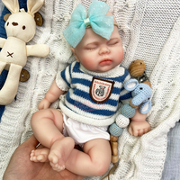 Poupée bébé en silicone de 12 pouces, corps entier, fille, peinte à la main, réaliste, bouche ouverte, pour exposition artistique, vente en gros
