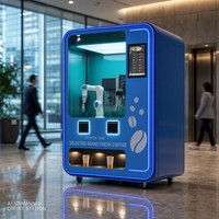 Distributeur automatique de café, robot, libre-service, commercial, 24h/24, kiosque à café sans surveillance