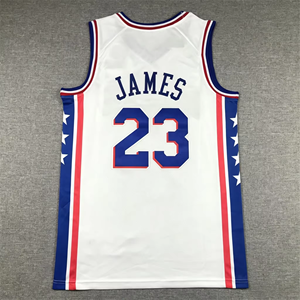23 #   <span class=keywords><strong>Maillot</strong></span> de basket-ball cousu <span class=keywords><strong>LeBron</strong></span> James Philadelphie, tailles S-XXL, plusieurs tailles disponibles, <span class=keywords><strong>maillot</strong></span> cousu de haute qualité pour domicile et extérieur - Product Image 3
