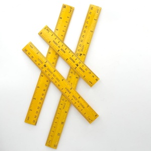 Regla de Medición Multiángulo de Madera Amarilla para Material Escolar, Disponible en 6, 8 y 12 Pulgadas para Niños - Product Image 3
