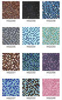 Carrelage en mosaïque de verre bleu classique moderne de luxe, carreaux de porcelaine brillants, parquet carré, décoration murale d'hôtel, utilisation intérieure