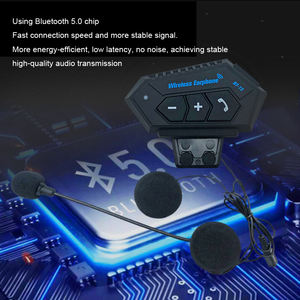 Audífonos Para Casco, <span class=keywords><strong>Kit</strong></span> de <span class=keywords><strong>Manos</strong></span> <span class=keywords><strong>Libres</strong></span> para Casco de Motocicleta BT12, Auriculares Inalámbricos Bluetooth a Prueba de Agua para Casco - Product Image 5