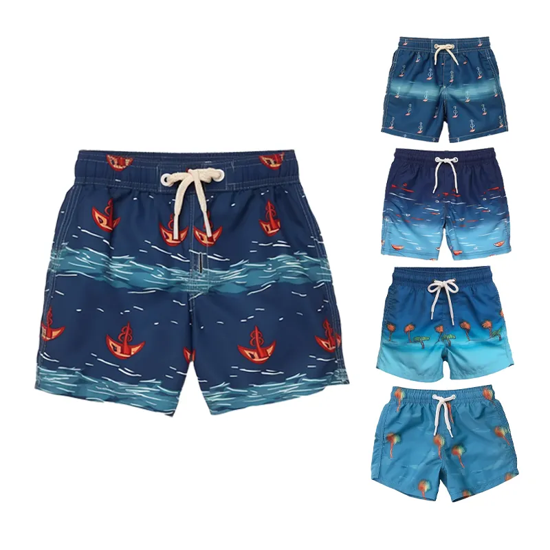 Shorts de plage en tissu Polyester et coton pour garçon, vêtements pour enfant