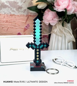 Mine Pixel Craft Mini juguete arco flecha PVC suave bomba llavero lindo estilo <span class=keywords><strong>de</strong></span> dibujos animados UV impreso silicona Metal venta al por mayor joyería juguete - Product Image 4