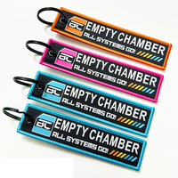 Cadeau en tissu Porte-clés brodés Porte-clés Jet Tag Porte-clés de moto Porte-clés brodé de voiture de moto avec logo personnalisé