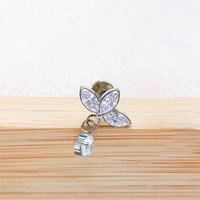 Anting-anting titanium alloy G23 terlaris, liontin rantai, anting tulang telinga, anting koklea