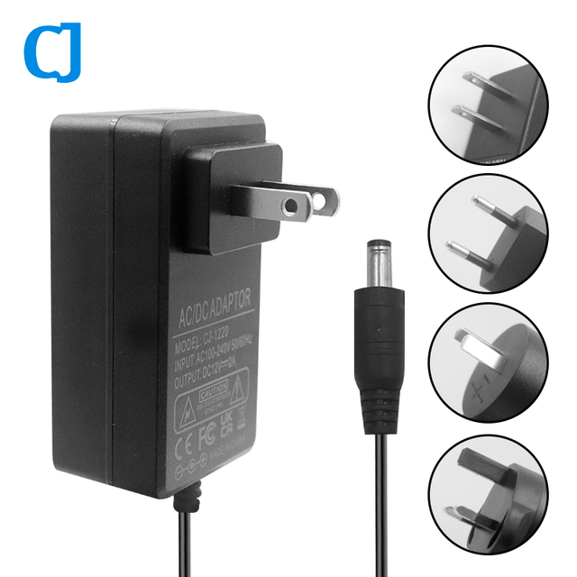 Manufacture 12V2A Ac to Dc Power Supply 12V Uk/Us/Au/Eu Plug Adapter Supplies Power for Led Strip Lamp