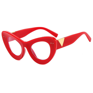 Nuovo arrivo Cat Eye blocco Computer montature per <span class=keywords><strong>occhiali</strong></span> Designer Fashion Big Frame Women Blue Light Filter Glasses - Product Image 5