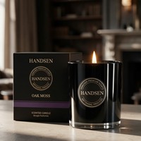 Bocaux à bougies noirs 10oz en verre non remplis, avec autocollants et cartons personnalisés sur commande pour collections de parfums en marque blanche
