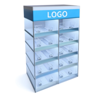 Étagère de présentation en acrylique pour produits électroniques grand public, design écologique personnalisé, utilisation en supermarché