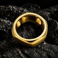 JLM Großhandel Premium Hochglanzpolierter Blanko Quadratischer Vintage Eternity Ring Unisex Tägliches Tragen Massiver Ring Hochzeits-Pinky-Schmuck