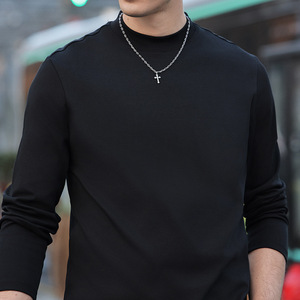 เสื้อสเวตเตอร์คอเต่าผู้ชาย 260 กรัม ผ้าฝ้ายแท้ แขนยาว ทรงเข้ารูป สวมใส่ได้ทุกวัน ป้องกันการหดตัว - Product Image 3