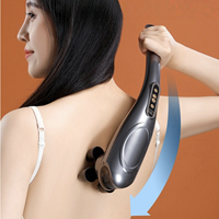 CYANMED Appareil de massage électrique rechargeable pour tapotement des méridiens, 4 points de pression, forme osseuse, pour épaules et nuque en continu