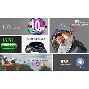 DM82 Full Network <b>Smart</b> <b>Watch</b> AMOLED Screen Video Call 180° Pull-out Rotating Camera Smartwatch Sports Waterproof GPS Wifi - Product Image 5