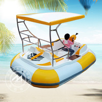 Bateau tamponneur électrique pour adultes, fournisseur chinois, parc aquatique, pédale gonflable pour adultes et enfants, pour piscine, bateau tamponneur aquatique