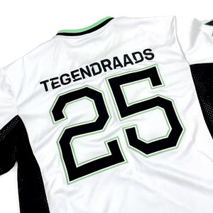 Camiseta de fútbol de malla personalizada, camisetas de fútbol de club con diseño de bordado de sarga de aparejos transpirables americanos - Product Image 6