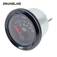 Jauge de carburant VDO de remplacement pour moteur diesel automobile 52 mm 12V 24V 0-25 bar pour générateur, pièces et accessoires de générateur