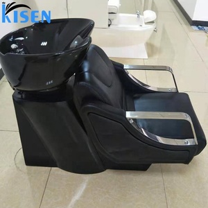 KISEN Wholesale Washing Shampoo Chair Black <b>Backrest</b> and Basin - Product Image 6