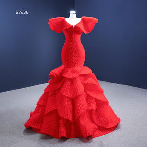 Jancember RSM67286, Nuevo Diseño, Vestido de Noche Elegante para Mujer, Estilo Sirena, Rojo, a la Moda, Sexy - Product Image 2