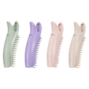Wheat Straw Hair Root <b>Clip</b> 10.6x2.8x2.6cm Eco-Friendly Volumizing Styling <b>Tool</b> For Women Daily Use - Product Image 2
