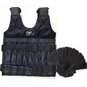 Chaleco con peso de placas de acero ajustable para exteriores, con almohadillas para hombros, para rellenar con arena - Product Image 4