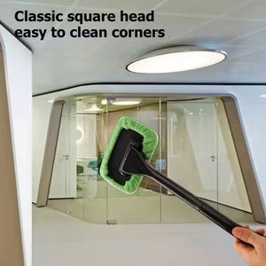 Cepillo de Limpieza Multifuncional de Plástico con Mango Largo, Limpiador de Ventanas, Productos de Limpieza, Accesorios para Automóviles - Product Image 4