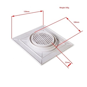 GUIDA 718017พลาสติกพีวีซีสำหรับระเบียงห้องน้ำฝาปิดท่อระบายน้ำแบบสี่เหลี่ยม - Product Image 5