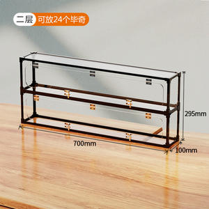 Présentoirs de figurines jouets supports d'affichage miniatures en acrylique transparent avec étagères vitrine de Protection anti-poussière pour figurines d'<span class=keywords><strong>action</strong></span> - Product Image 2