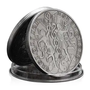 Ancient silver Twelve constellation Gemini Coin Lucky Coins Collectible Commemorative Coin