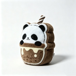 Peluche de panda boba personalizado, peluche de panda con té con leche, peluche de panda con té de burbujas de chocolate, peluche de panda con bebida. - Product Image 3