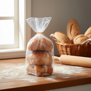 Sacchetti in polietilene trasparenti con soffietto, 10 x 6 x 20 pollici, confezione da 1000, spessore 1 mil, per alimenti, per biscotti e pane fatto in casa, apertura superiore - Product Image 2