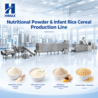 Machine automatique de fabrication de poudre pour bébés, ligne de production industrielle de céréales et de poudres nutritionnelles, ligne de production de céréales de riz pour nourrissons