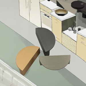 CNC Quality Moon Furniture Furniture Choose Color European Cabinet <strong>Door</strong> Handles Wardrobe <strong>Door</strong> Handle Kitchen <strong>Bedroom</strong> Handle - Product Image 4