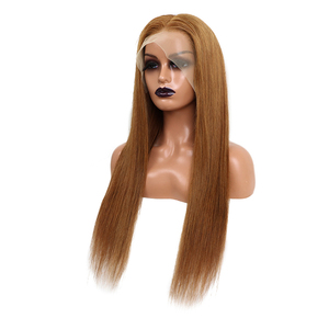 Wholesale Virgin Human Hair Color Lace Frontal <strong>Wig</strong> Colored <strong>Wigs</strong> Human Hair Straight Wave Burnt Hd Lace Front #6 <strong>Ginger</strong> <strong>Wigs</strong> - Product Image 1