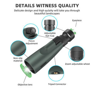 Monocular con zoom de grado profesional 10-30X50, soporte para teléfono móvil y trípode multiusos sólido. Observación de aves, senderismo y caza - Product Image 2
