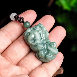 Pendentif en jadéite naturelle Pi Xiu, bijoux de style chinois, unisexe, design original, cadeau avec certificat d'évaluation PX41 - Product Image 3
