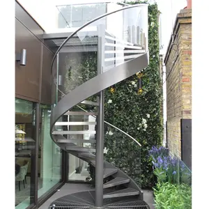DAIYA portatif metal merdivenler için cam korkuluk ile endüstriyel portatif merdivenler kapalı metal merdiven