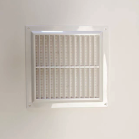 Grilles de ventilation carrées en plastique de 170 mm résistantes aux UV avec moustiquaire en plastique pour climatisation