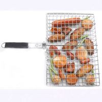 Grille de barbecue pliable portable pour extérieur, idéale pour le poisson et le camping