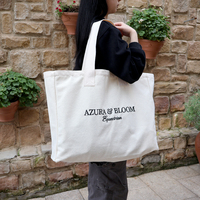 Paquete de 100 Bolsas de Tela Personalizadas con Bordado, Bolsas de Compras Ecológicas con Logotipo Bordado, Venta al por Mayor