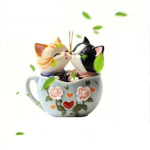 Suministros PARA EL Día de San Valentín dulce taza de té conejo 2d acrílico llavero coche retrovisor accesorio mochila vidriera colgante - Product Image 6