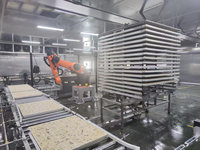 Robot de Colocación de Placas Automático Controlado por PLC, Sistema Robótico Industrial para Manipulación de Bandejas y Platos en Secadores por Congelación