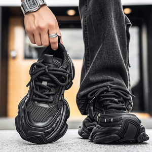 Chaussures de sport décontractées pour homme, multi-matériaux, en daim, avec semelle antidérapante TPU+RB et coussinets - Product Image 2