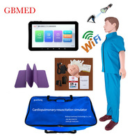 Maniquí de RCP para Adultos con Reflex Pupilar Luminoso, Conectividad Inalámbrica, Software Incluido, Tableta de 10 Pulgadas para Ciencias Médicas