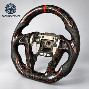 Volante Deportivo Personalizado de Fibra de Carbono Forjado con Luces LED para Honda Accord Coupé de 8.ª Generación 2007 2008 2009 2010 2011 2012 2013 - Product Image 1