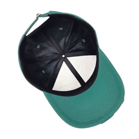 Groene katoenen stof, distressed, vlak geborduurde, groothandel, 6-delige, 100% katoenen baseballcaps voor volwassenen