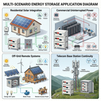 Batterie LiFePO4 51,2 V 300 Ah 15,36 kWh au phosphate de fer et de lithium à décharge profonde pour système de stockage d'énergie solaire en rack de serveur ESS avec BMS intelligent