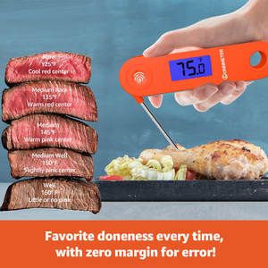 Termômetro Digital para Alimentos Lonnmeter LFT-01 Recarregável IP68 à Prova d'Água com Sonda de Aço Inoxidável 304 Alta Precisão 0.5C para Churrasco - Product Image 5