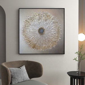 Bạc sang trọng sơn dầu nghệ thuật trừu tượng sơn trang trí vẽ tay hiện đại - Product Image 2