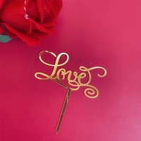 Camilla Valentinstag Acryl Quadratischer Gold/Silber Cake Topper für Jubiläums- und Geburtstagsfeiern